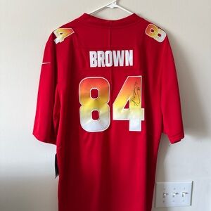 Nike Red and Gold Men's Jersey